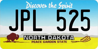 ND license plate JPL525