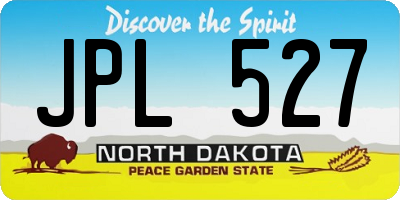 ND license plate JPL527