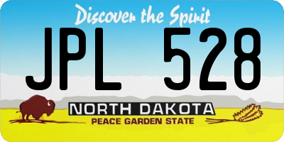 ND license plate JPL528