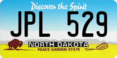 ND license plate JPL529