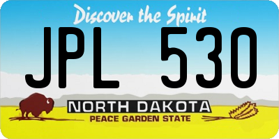 ND license plate JPL530