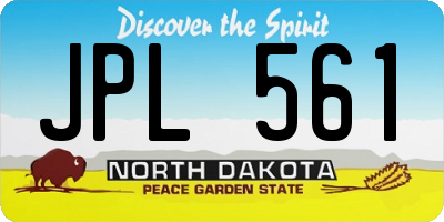 ND license plate JPL561
