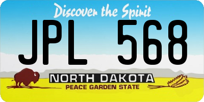 ND license plate JPL568