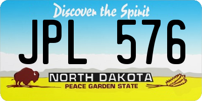 ND license plate JPL576