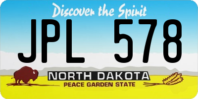 ND license plate JPL578