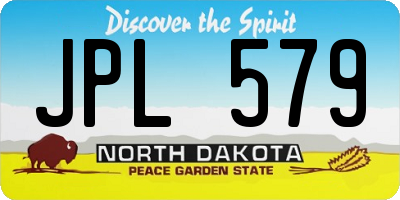 ND license plate JPL579