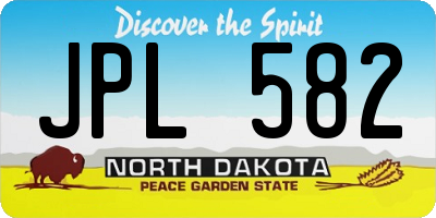 ND license plate JPL582