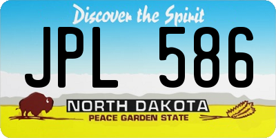 ND license plate JPL586