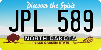 ND license plate JPL589
