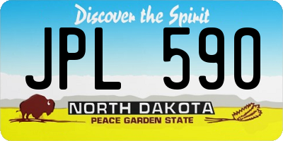 ND license plate JPL590