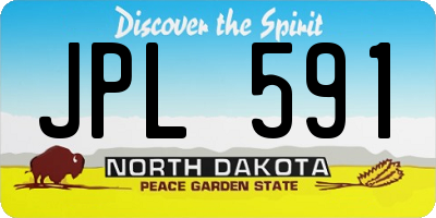 ND license plate JPL591