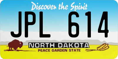 ND license plate JPL614
