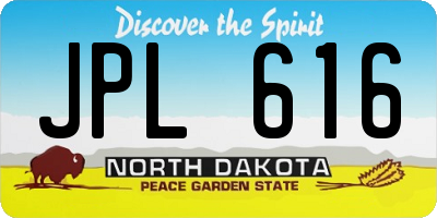 ND license plate JPL616