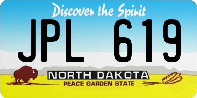 ND license plate JPL619