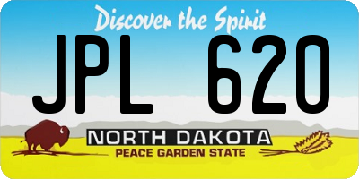 ND license plate JPL620