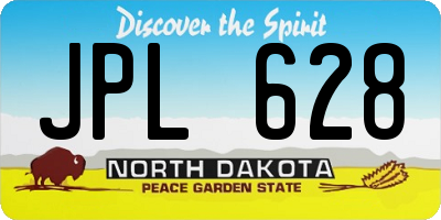 ND license plate JPL628