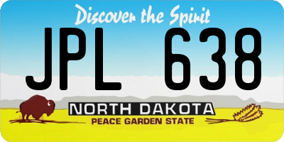 ND license plate JPL638