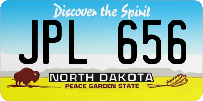 ND license plate JPL656