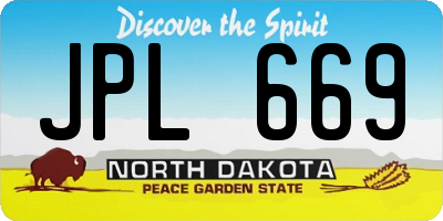 ND license plate JPL669