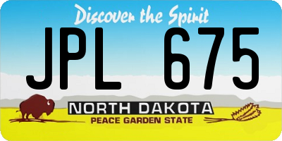 ND license plate JPL675