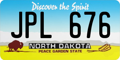 ND license plate JPL676