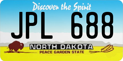 ND license plate JPL688