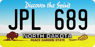 ND license plate JPL689