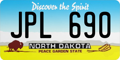ND license plate JPL690