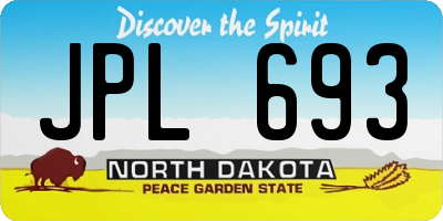 ND license plate JPL693