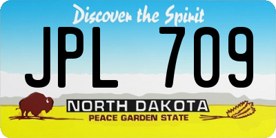 ND license plate JPL709