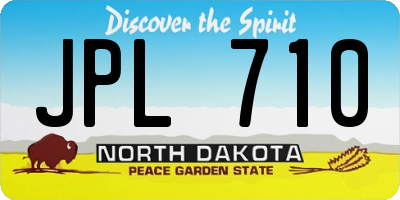 ND license plate JPL710