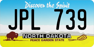 ND license plate JPL739