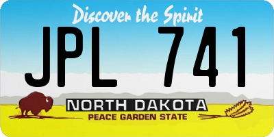 ND license plate JPL741