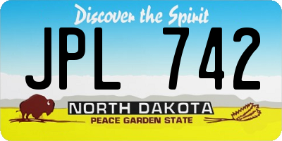 ND license plate JPL742