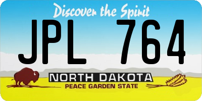 ND license plate JPL764