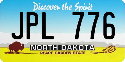 ND license plate JPL776