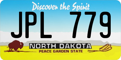 ND license plate JPL779