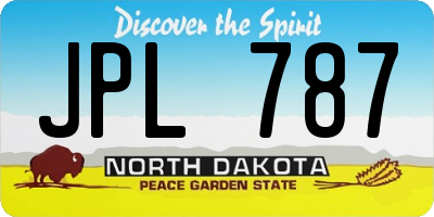 ND license plate JPL787