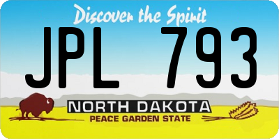 ND license plate JPL793
