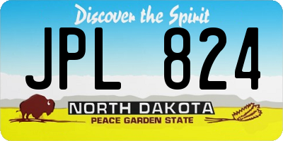 ND license plate JPL824