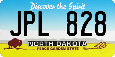 ND license plate JPL828