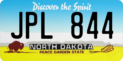 ND license plate JPL844