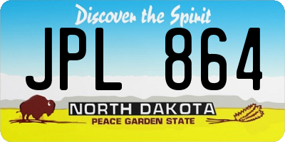 ND license plate JPL864