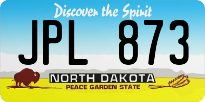 ND license plate JPL873