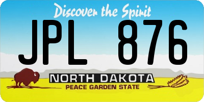 ND license plate JPL876