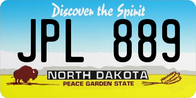 ND license plate JPL889