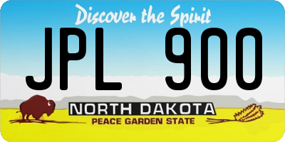 ND license plate JPL900