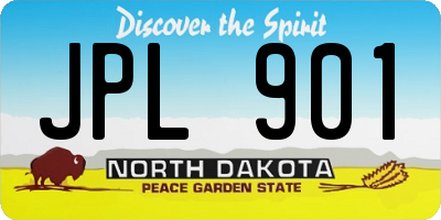 ND license plate JPL901