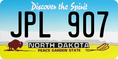 ND license plate JPL907