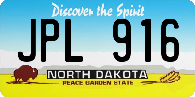 ND license plate JPL916